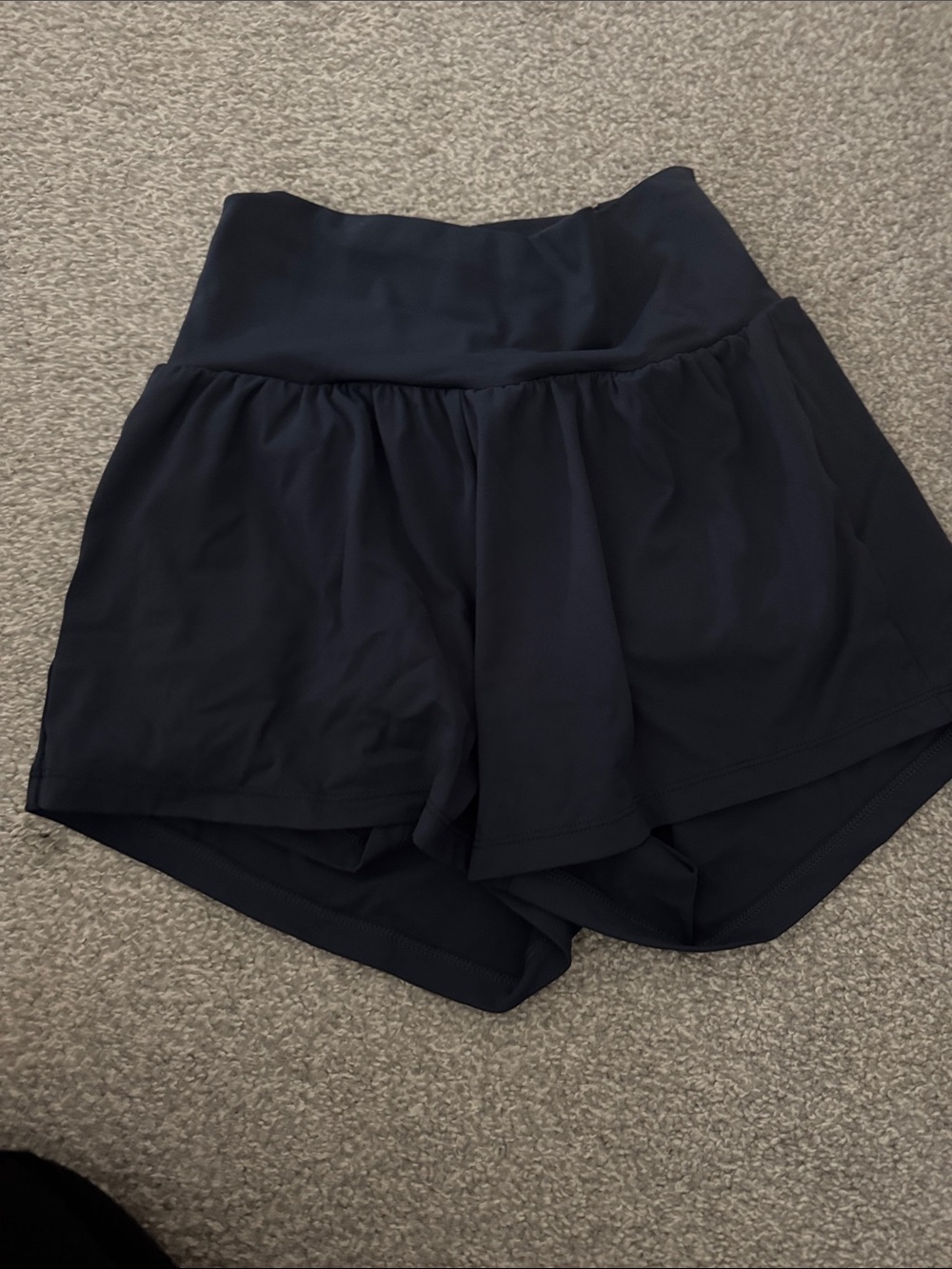 Women's Navy High-Waist Athletic Shorts